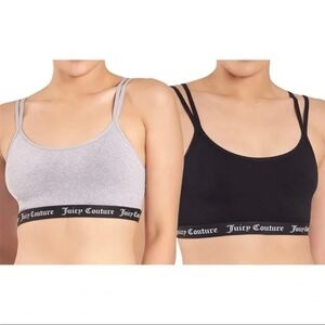 JUICY COUTURE Seamless Bralette Set of 2 size Large NWT